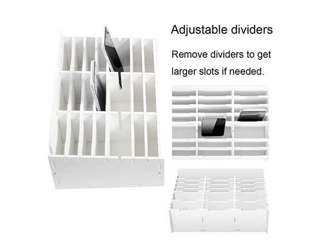 24 Slots Cell Phone Storage Box for Classroom Calculator Holder Class Cell  Phone Organizer White - Newegg.com