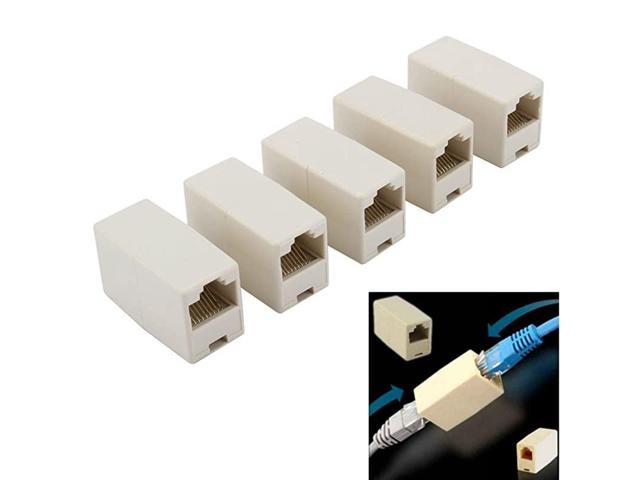 FOUR PACK RJ45 STRAIGHT ETHERNET COUPLER ADAPTER JOINER FOR ETHERNET CABLE 