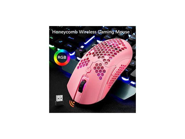 Gaming Mouse16 Rgb Backlit Ultralight Wired Mice With Programmable Driverrechargeable 800ma Batterypixart 3325 100 Dpilightweight Honeycomb Shell For Pc Gamers Pink Newegg Com