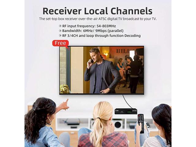 UBISHENG Digital TV Converter Box HDMI Output TV Tuner Function 1080P ATSC Converter with PVR Recording&Playback 