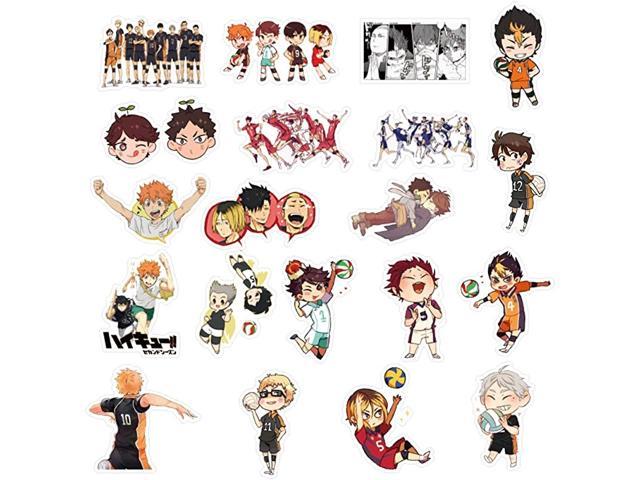 haikyuu stickers waterproof laptop stickers vinyl stickers water bottle bike bumper luggage skateboard graffiti best gift for kidschildrenteen50pcs newegg com