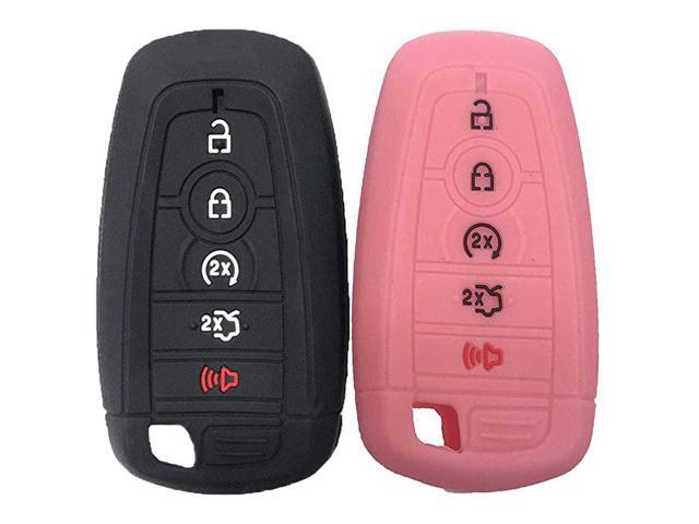 Black Black KOSMIQ Car Ford Fusion Key Fob Skin Cover 2 Pieces Keyless Remote Holder Protector Case 5 Buttons F150 F250 F350 F450 F550 Edge Explorer Mustang F-150 Raptor Black Black KOSMIQ Car Ford Fusion Key Fob Skin Cover 2 Pieces Keyless Remote Holder Protector Case 5 Buttons F150 F250 F350 F450 F550 Edge Explorer Mustang F-150 Raptor