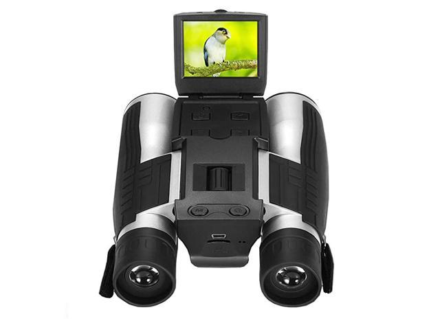 5M 2 LCD 16GB Digital Binocular with Camera 12X Zoom Video Photo Recorder Camcorder for Bird Watching Football Game Concert