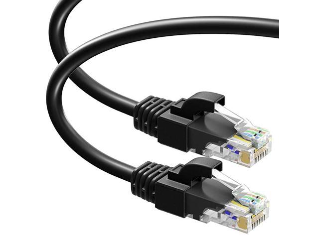 Cat6 UTP Network Ethernet Internet Cable Wire Black 550MHz 24AWG LAN Cat 6 30ft 