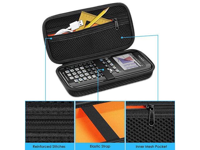PIXNOR for Graphing Calculator Texas Instruments TI-84 Plus CE Hard EVA Shockproof Carrying Case Storage Travel Case Bag Protective Pouch Box 