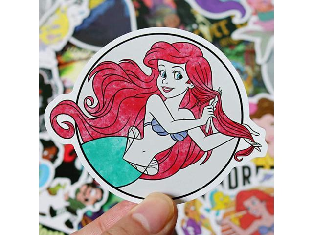 100Pack Animation Film Theme Cartoon Princess Stickers Set Random Disney  Sticker Decals for Water Bottle Laptop Cellphone Bicycle Motorcycle Car