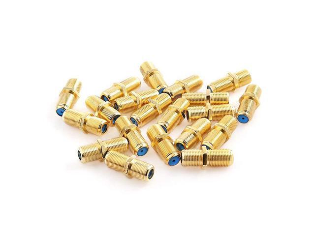 Gold 10-PACK 3.5mm Stereo Metal Barrel Connector F/F Coupler Gender Changer 