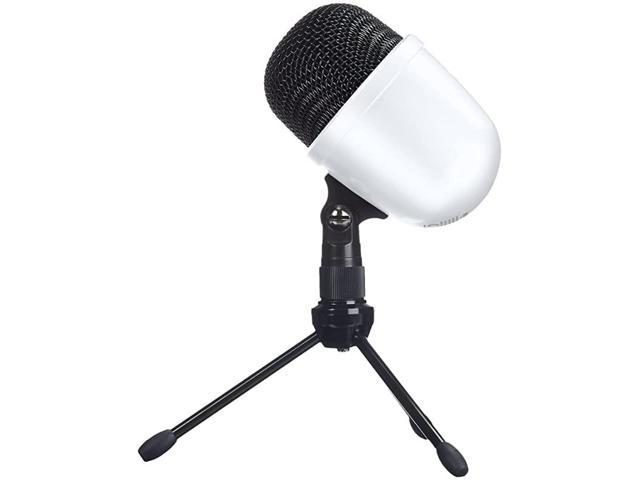 Desktop Mini Condenser Microphone With Tripod White