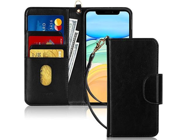 Cover for Leather Card Holders Kickstand Extra-Protective Business Cell Phone Cover Flip Cover iPhone 11 Flip Case 