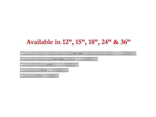 Breman Precision Metal Rulers 12 Inch - Stainless Steel Corked Backed Metal  Ruler - Premium Straight Edge Metal Ruler - Flexible Non Slip Stainless  Steel Ruler - Inch and Metric Steel Ruler
