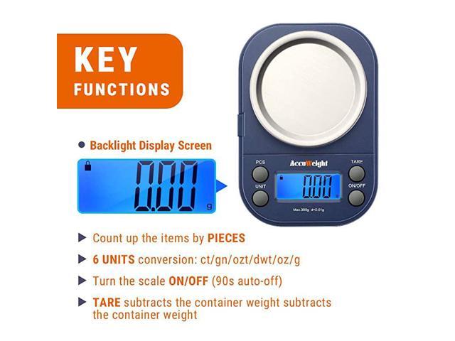 255 Mini Digital Weight Scale for School Travel Jewelry Pocket Gram Scale  300g001g with Tare and Calibration Food Kitchen Scale 