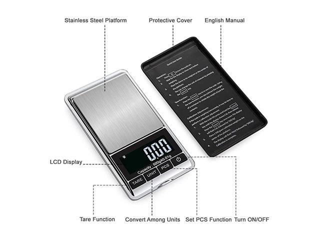 Digital High Precision Gram Scale Auto Electric LCD Display Jewelry Drug Scale