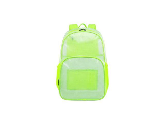 clear green backpack