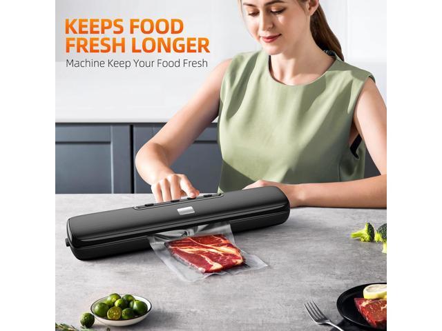 RAMJOY Vacuum Sealer, Automatic, Smart Dry/Moist Food Sealer Machine with 5  Adjustable Modes, Vacuum Sealer for Food Storage with 10 PCS Bags & Air  Suction Hose, Silver 