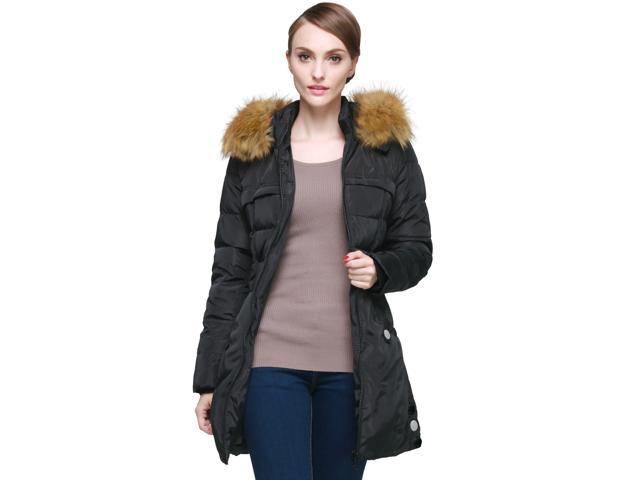 orolay women's down jacket with removable faux fur trim hood