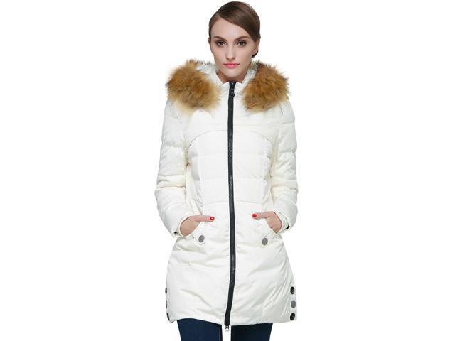 orolay women's down jacket with faux fur trim hood