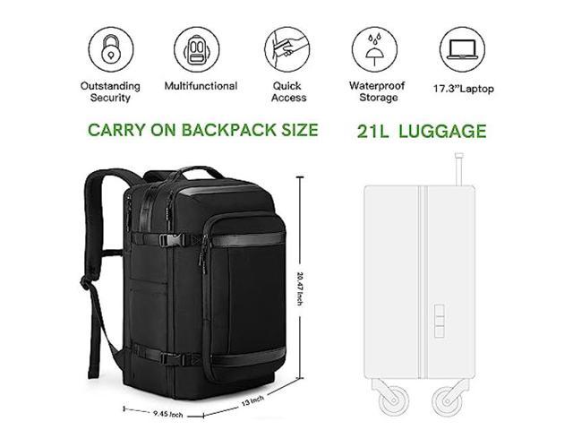VGOAL Carry on Backpack Flight Approved - 40L Travel Backpacks Overnight  Daypack Business Luggage Backpack Fits up to 17.3 Laptop for Men Women 