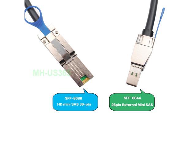 External Mini-SAS HD SFF-8644 to Mini-SAS SFF-8470 Cable 2 Meter 