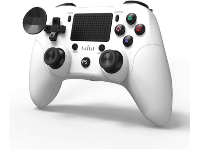 Ps4 Wireless Game Controller Usb Rechargeable Ps4 Gamepad With Touch Pad 600ma Bluetooth Dual Vibration Controller With Gyroscope For Playstation 4 Ps3 Windows Android White Newegg Com