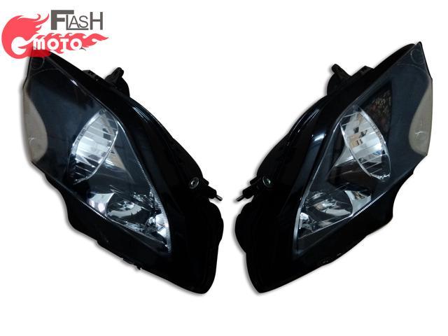 Flashmoto Motorcycle Headlight Assembly For Honda Vfr800 Rc46 02 12 Vfr800 Rc46 02 12 Head Light Lamp Assembly Kit Black Newegg Com