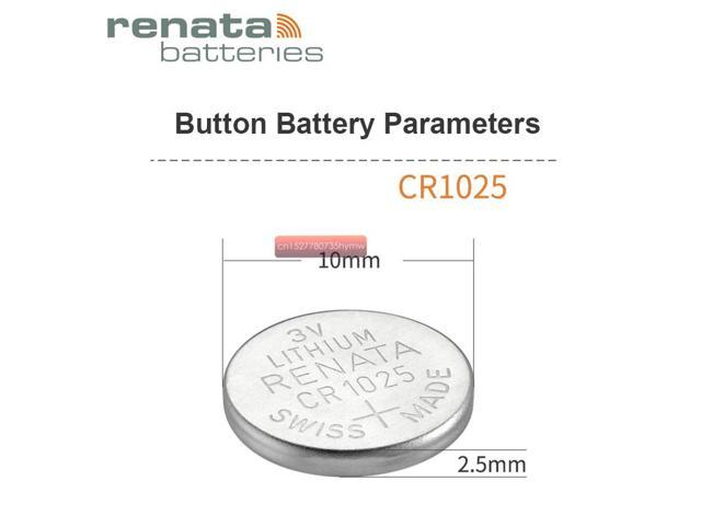  Renata CR1025 Batteries - 3V Lithium Coin Cell 1025