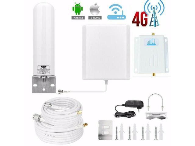 Cell Phone Signal Booster AT&T 4G LTE Cell Phone Booster for Home HJCINTL FDD High Gain 700Mhz Band 12/17 Mobile Phone Signal Repeater Booster Kits