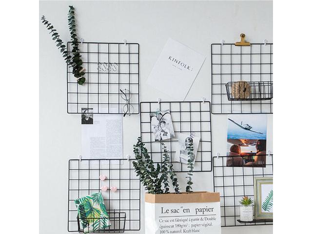 Grid Diy Wall Photos Postcards Wall Art Display Mesh Organizer Pictures Frame Newegg Com