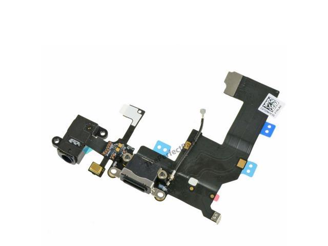 OEM SPEC Black Headphone Charger Charging Data USB Port Flex Cable For iPhone 5