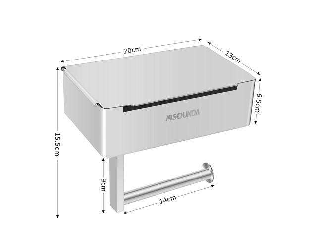 Misounda Toilet Paper Holder Without Drilling with Wet Wipes Box