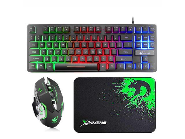 Gaming Keyboard and Mouse Combo Wired Colorful Lights for PC/laptop/MAC/win 7-10 