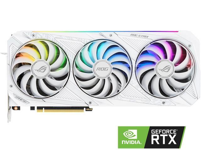 ASUS ROG Strix GeForce RTX 3080 10GB GDDR6X PCI Express 4.0 Video Card ROG-STRIX-RTX3080-O10G-WHITE-V2 LHR