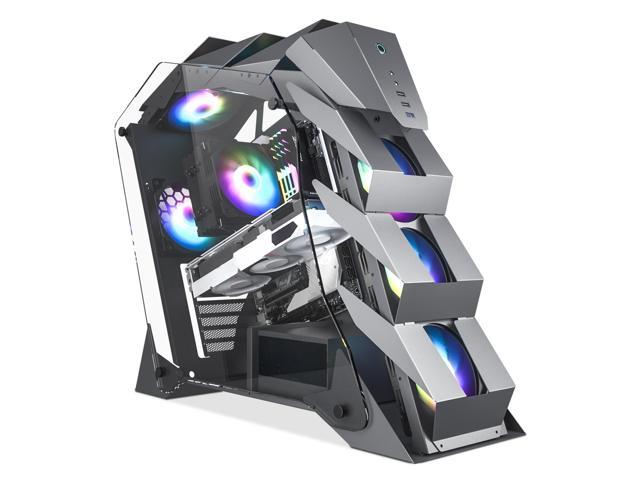 Vetroo K1 Pangolin Mid Tower Atx Pc Gaming Case Dual Tempered Glass Usb 3 0 I O Panel High Airflow Computer Case Max 360mm Water Cooler Support Newegg Com