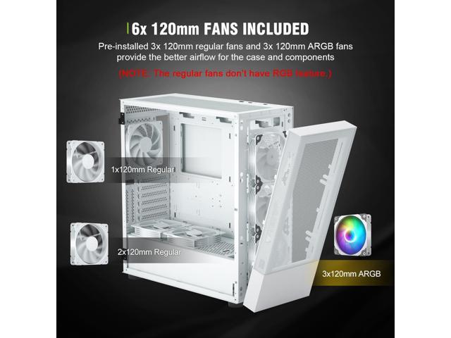 Vetroo A03 Mid-Tower ATX Gaming PC Case 