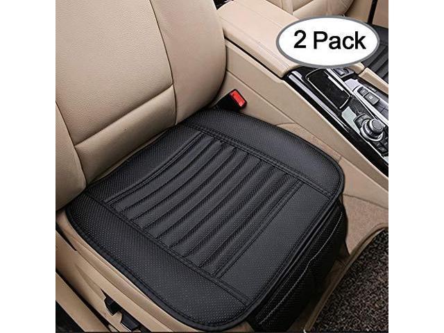 1Pc PU Leather Car Front Seat Cushion Pad Protector Mat Cover Sedan Driver-Black