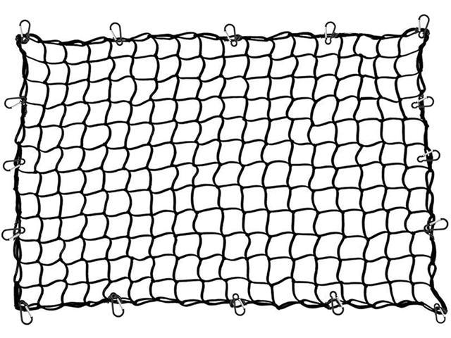 Big Ant 4' x 5' Bungee Cargo Net for Pickup Truck Bed - Heavy Duty Cargo Netting with 16 D Clip Carabiners, Small 4" x 4” Mesh Holds Small and Large Loads Tighter