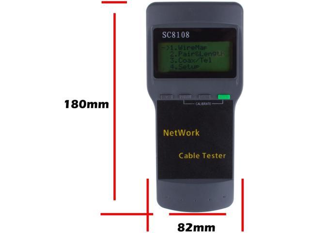 6E Coaxial Cable Measureing The Length of The Cable Jingyig Cable Tester Kit for Detect Wiring Faults of 5E Clear LCD Display Phone Cable Tester 