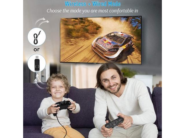 Forty4 Wireless Gaming Controller, Dual-Vibration Joystick Gamepad