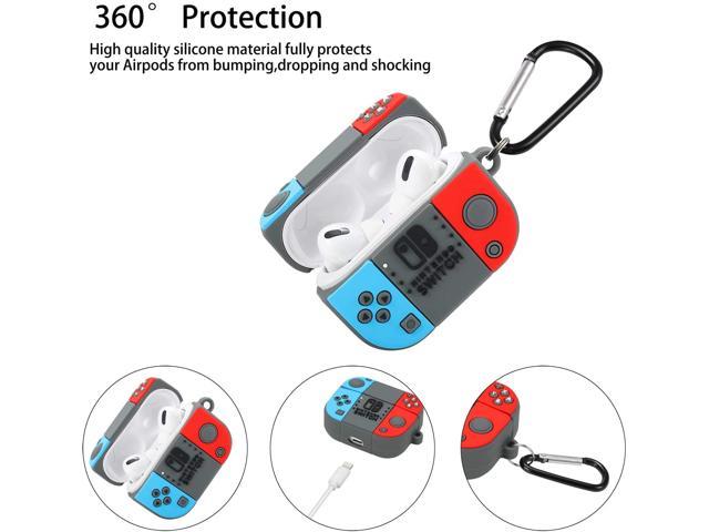 3D Cartoon Pattern Case,Cute Funny Soft Silicone Newseego Compatible with Airpods Pro Fashion Cool Design Case Shockproof Full Protective Case Cover with Keychain for Airpods Pro 2020