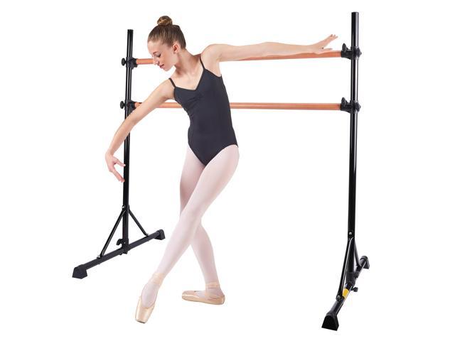 4 Feet Fitness Barre Portable Double Freestanding 4 foot Ballet Barre Stretch/Dance Bar 