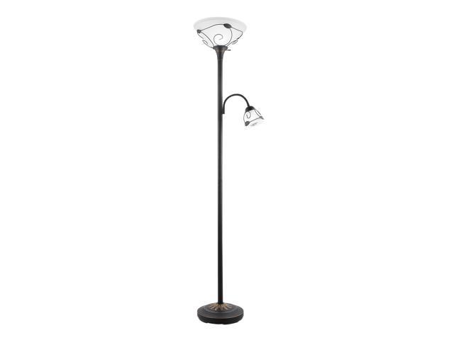 Co Z Torchiere Floor Lamp With Side, 3 Way Light Switch Floor Lamp