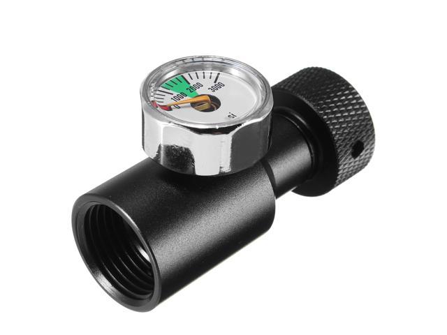 Paintball Co2 Adapter Compress Air Regulator Fill Station On/Off 3000Psi Gauge 