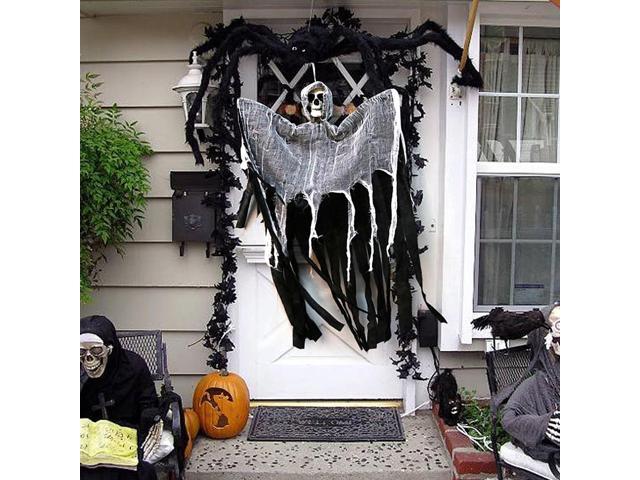 Halloween Decorations Ghost Hanging Scary Creepy Skeleton Indoor Outdoor Grim Skull Haunted House Yard Home Party Decor