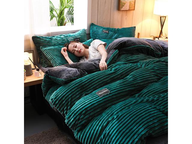 thicken corduroy velvet winter bedding set