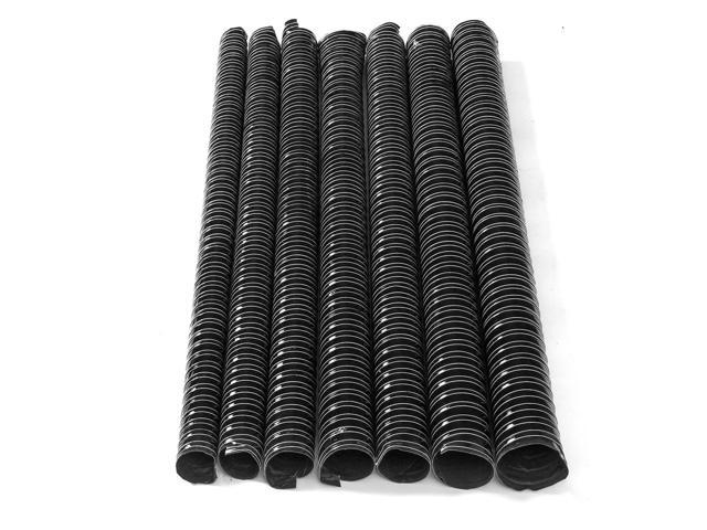 Black 1m 45mm Air Ducting Pipe Flexible Hose Hot & Cold Car Cooling Transfer
