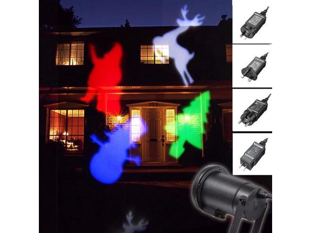 Waterproof Moving Colorful Snowman Laser Projector Stage Light Christmas Outdoor Landscape Lamp UK Plug
