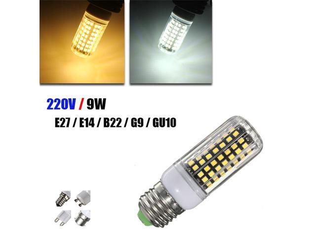Color : White G9 LED Light G9 9W 80 SMD 5733 1100LM LED Cover Corn Bulbs AC 110V Warm White White Light 