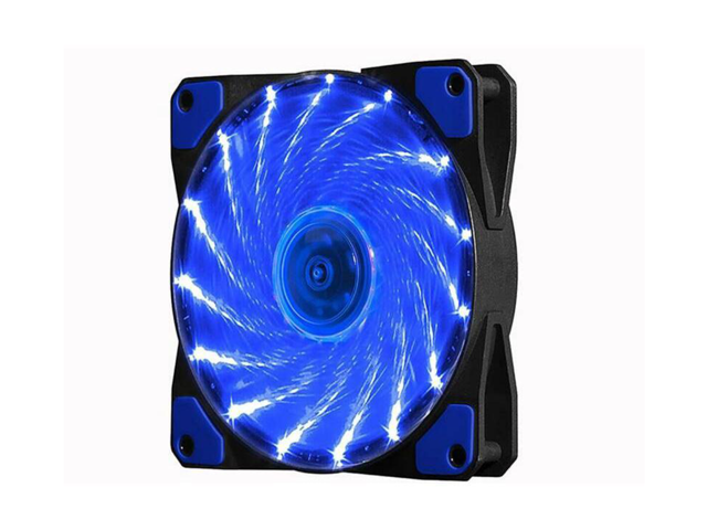 SA 120mm PC Cooling Computer 16dB Ultra Silent 15 LEDs Case Fan Heatsink Cooler Cooling w/ Anti-Vibration Rubber, 120mm Fan,12VDC... 
