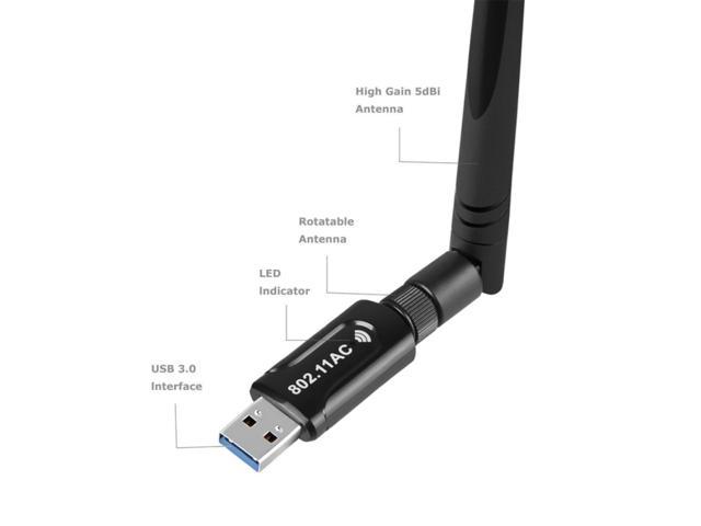 USB WiFi Adapter 1200Mbps Techkey USB 3.0 WiFi 802.11 ac Wireless