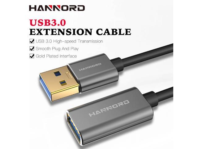 Hannord USB 3.0 Extension Cable Type A Male to Female Extension Cord High Data Transfer Compatible with USB Keyboard,Flash Drive, Hard Drive - 1.6ft./0.5M