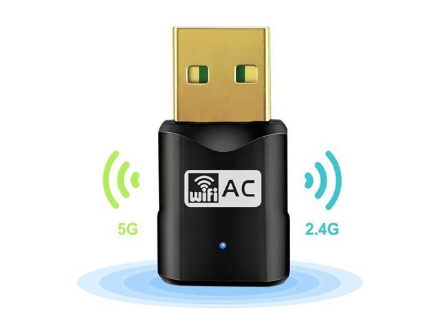 USB WiFi 600Mbps Blueshadow USB WiFi Adapter Dual Band 2.4G/5G Mini Wi-fi ac Wireless Network Card Dongle with High Gain Antenna for Desktop Laptop PC Support Windows XP Vista/7/8/8.1/10 